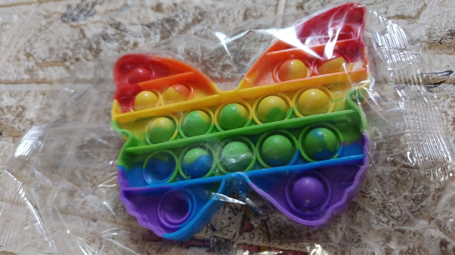 Fidget Toy Push Bubble Fidget Sensory Toy for Kids and Adults Fidget per Stress Reliever Sensory Fidget pers (Butterfly & Car Shape / 1 Pc)