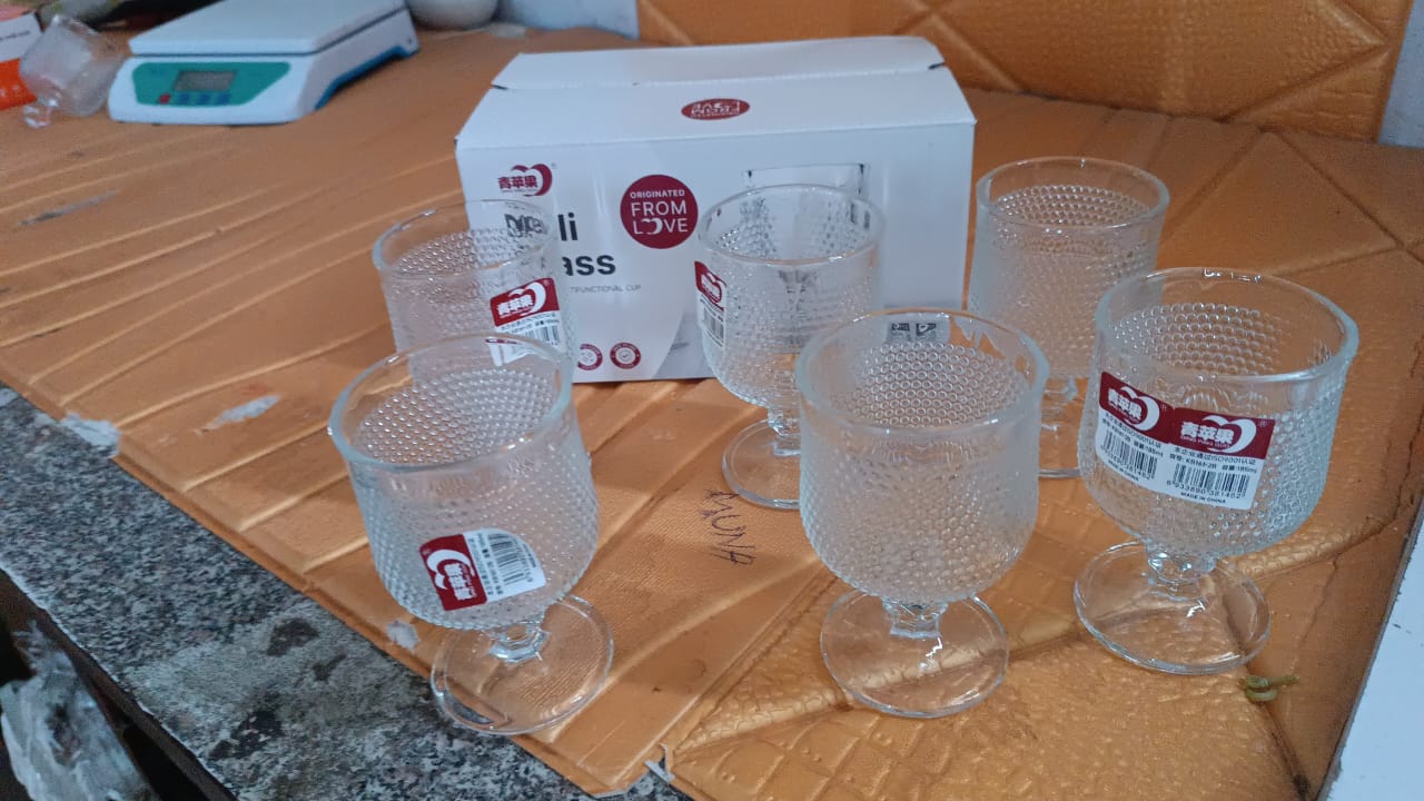 Juice water Glass Tumbler, Water glass (Set of 6 pcs / 185 ML)