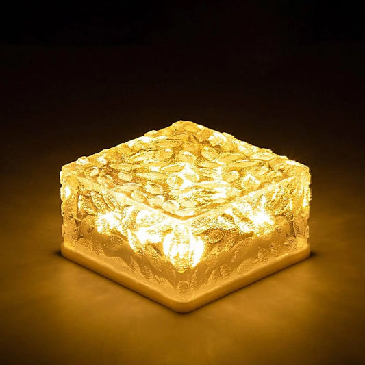 Solar Ice Cube Garden Light for Pathways & Christmas Decor