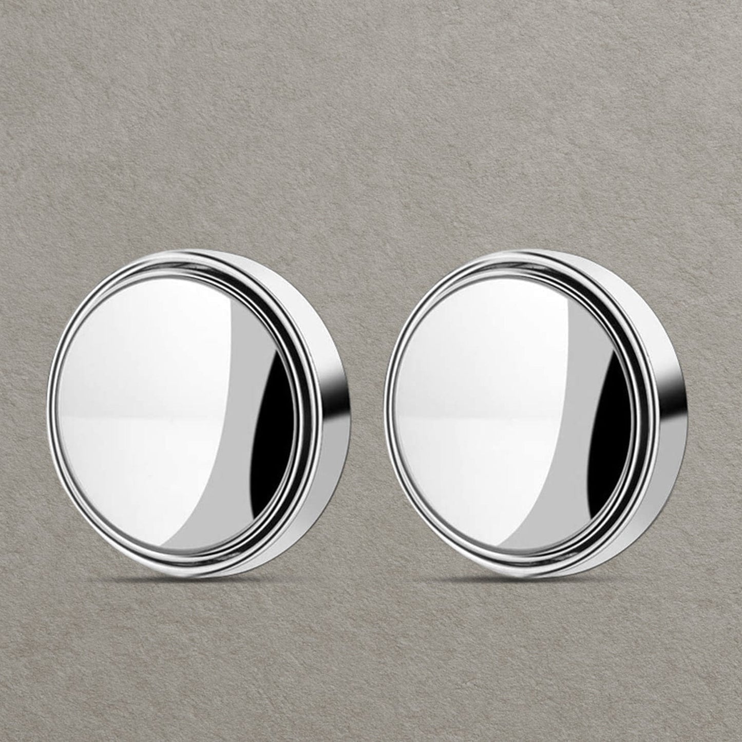 360DEGREE BLIND SPOT ROUND WIDE ANGLE ADJUSTABLE CONVEX REAR VIEW MIRROR - PACK OF 2