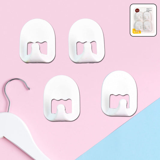 Multipurpose Strong Cartoon Hook Self-Adhesive hooks (4 Pc Set)