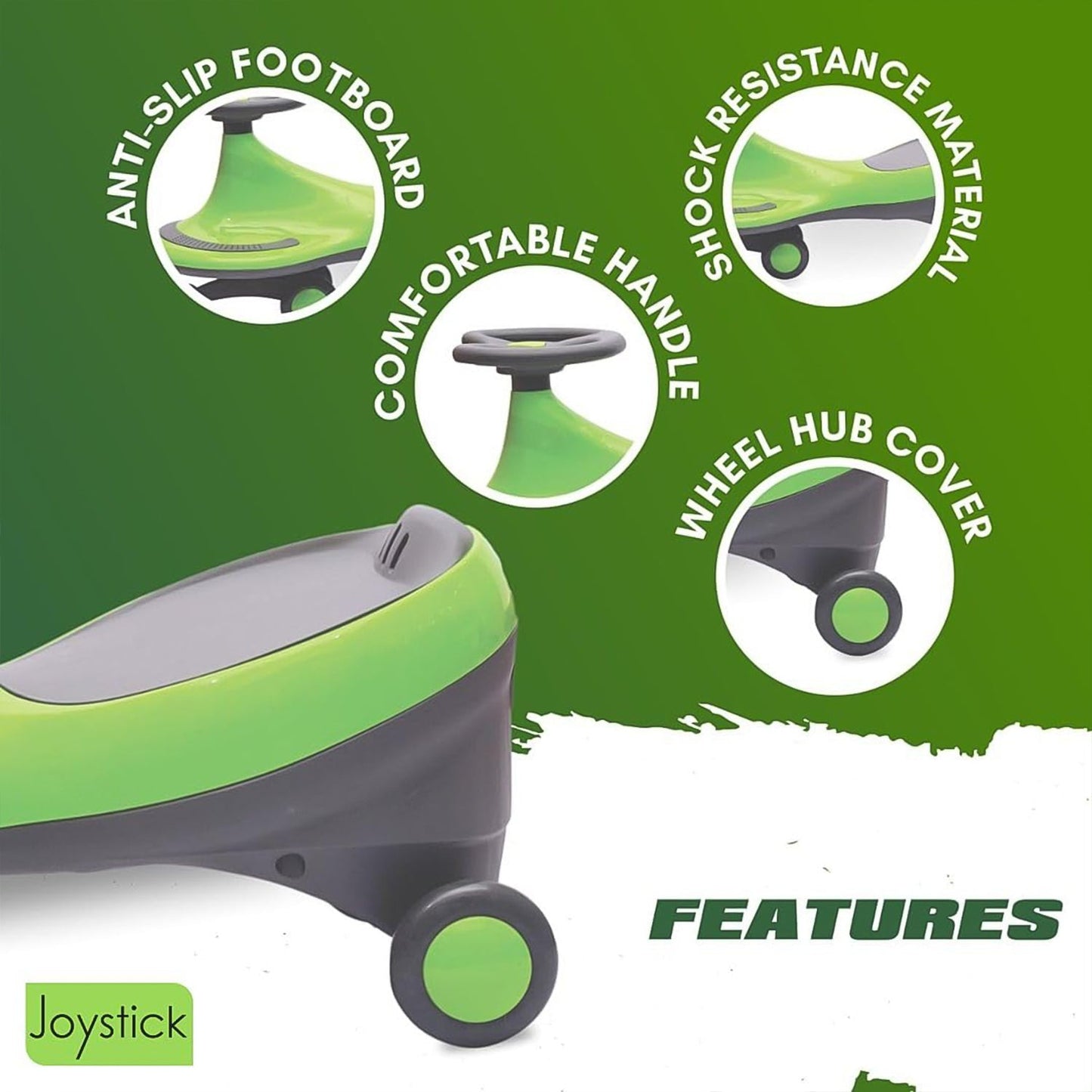 Premium Kids Play Swing Car Kids Ride on Toy (1 Pc / Mix Color)