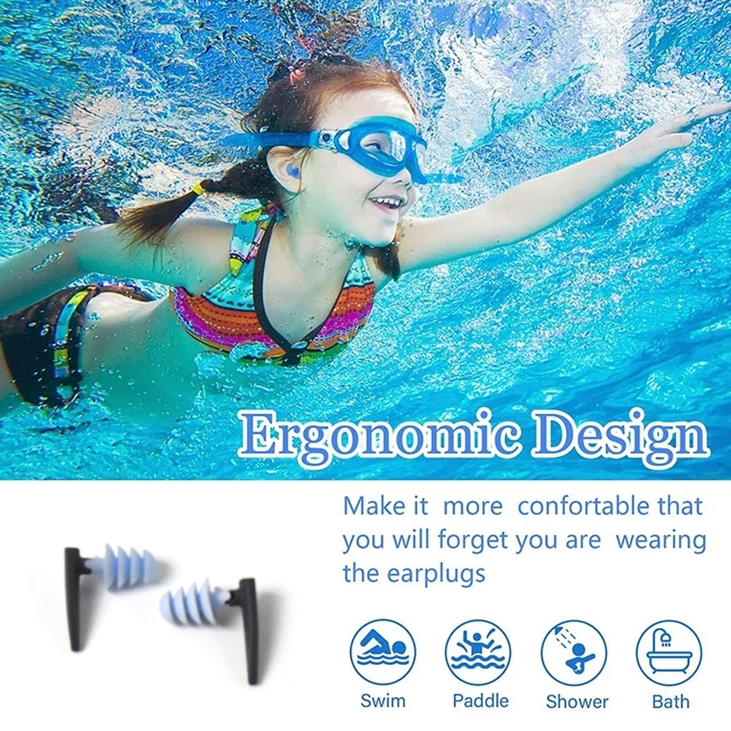 Safety Ultra Soft Foam Ear Plugs Reusable Ear Plugs for Sleeping, Travel (1 Pair / Mix Design)