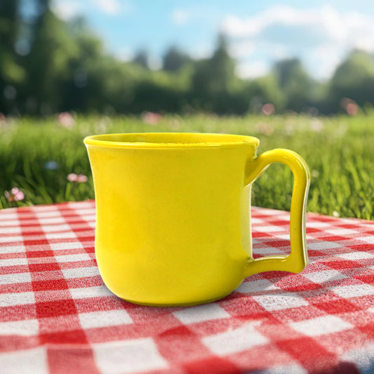 Premium Plastic Coffee / Tea Cups / Mug with Handle (1 Pc / With Color Box / Mix Color)